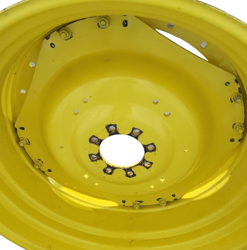 [T014601CTR] 8-Hole Waffle Disc (Groups of 3 Bolts) Center for 38"-54" Rim, John Deere Yellow