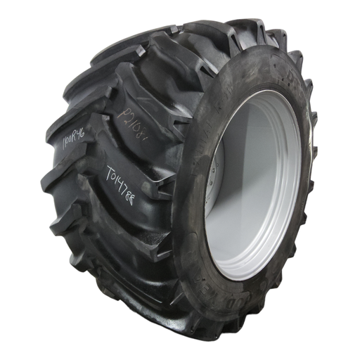 [T014788] LSW1100/45R46 Goodyear Farm DT930 R-1W on Case IH Silver Mist 10-Hole Formed Plate 75%