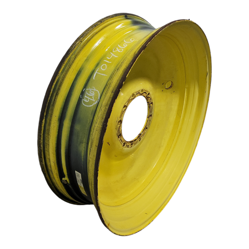 [T014866RIM] 13"W x 46"D, John Deere Yellow 12-Hole Bubble Disc , 2.25" Offset