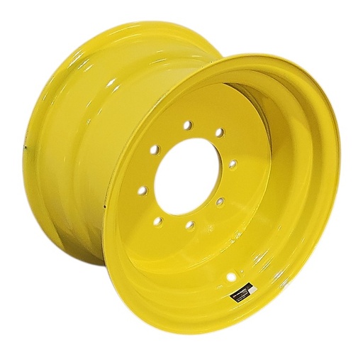 [125206] 11"W x 18"D, John Deere Yellow 8-Hole Flat Plate , -0.12" Offset