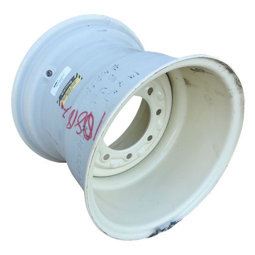 [108182] 14"W x 16.1"D, Signal White 8-Hole Implement , 0.38" Offset