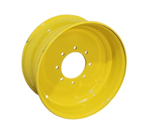[125208] 8.25"W x 19.5"D, John Deere Yellow 8-Hole Flat Plate , -1" Offset