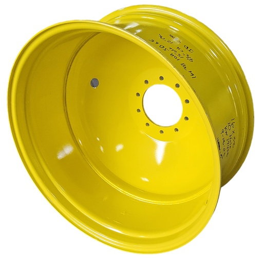 [125241] 16"W x 38"D, John Deere Yellow 10-Hole Dolly Dual , -15" Offset