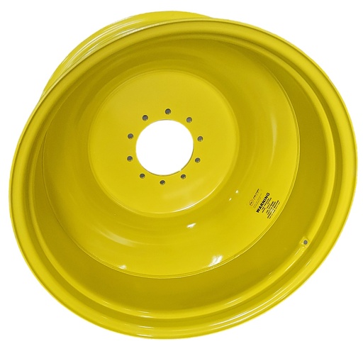 [125242] 16"W x 38"D, John Deere Yellow 10-Hole Spun Disc , -15" Offset