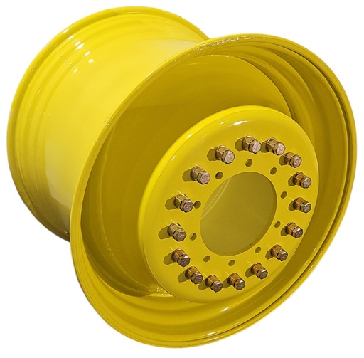 [NTS-125243] 27"W x 38"D, John Deere Yellow 10-Hole Straddle Dual - Inside Main , 15.25" Offset