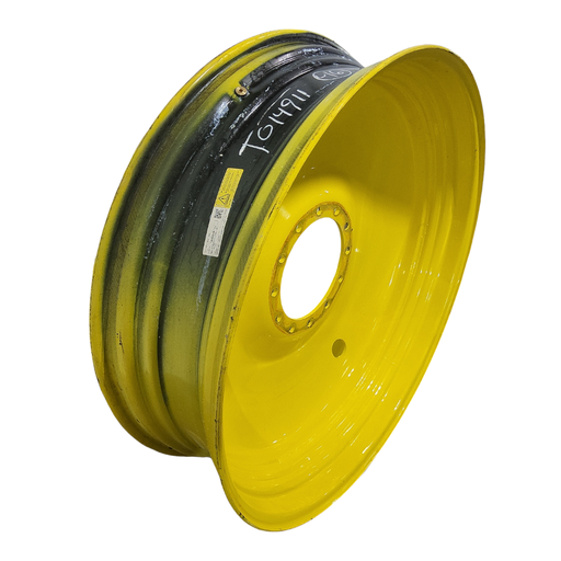 [T014911RIM] 13"W x 46"D, John Deere Yellow 12-Hole Bubble Disc , 2" Offset