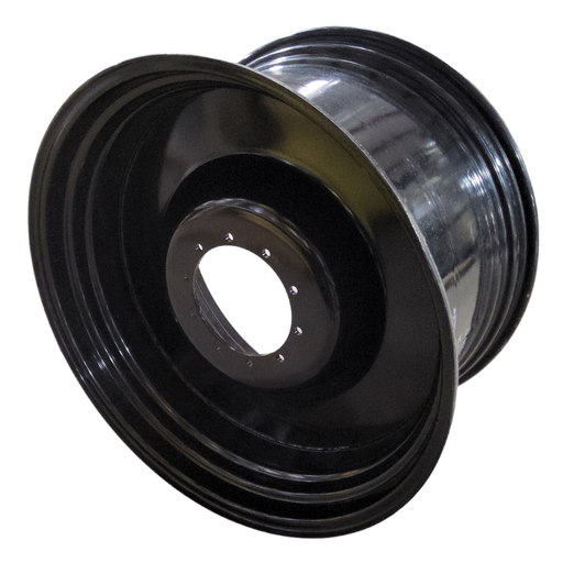 [NTS-123313] 23"W x 42"D, Gloss Black 10-Hole Formed Plate , -6.5" Offset