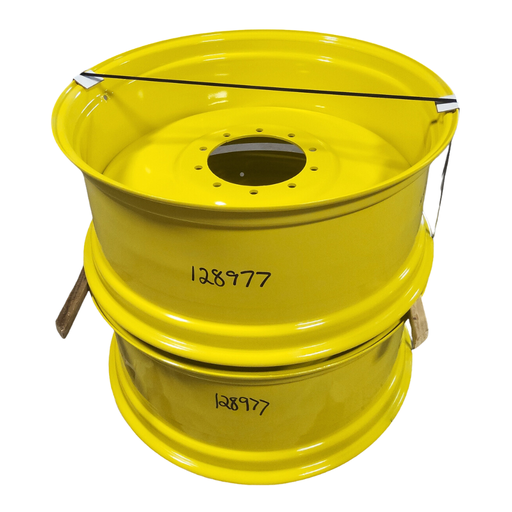 [NTS-128977] 16"W x 38"D, John Deere Yellow 10-Hole Formed Plate