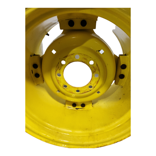 [129016] 8-Hole Rim with Clamp/U-Clamp (groups of 2 bolts) Center for 24"-28" Rim, John Deere Yellow