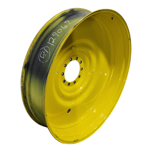 [NTS-129069] 12"W x 54"D, John Deere Yellow 10-Hole Formed Plate