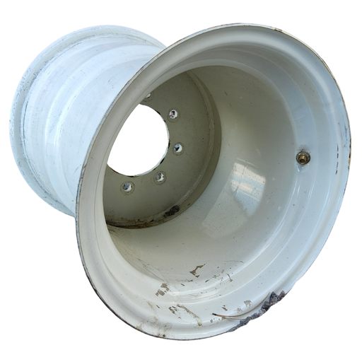 [129161] 18"W x 16.1"D, New Holland White 8-Hole Spun Disc , -5.38" Offset