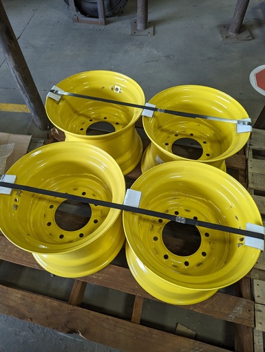 [74077] 12"W x 16.5"D, John Deere Yellow 8-Hole Implement , -1.35" Offset