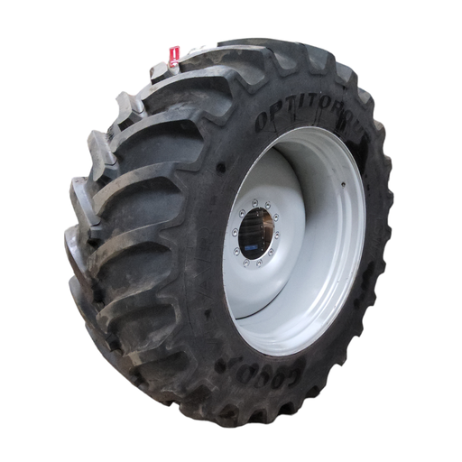 [04271638840767L/R-USED] LSW710/65R46 Goodyear Farm OptiTorque R-1 on Case IH Silver Mist 10-Hole Formed Plate, 99%