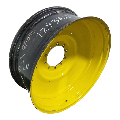 [NTS-129382] 16"W x 42"D, John Deere Yellow 10-Hole Formed Plate , -6.88" Offset