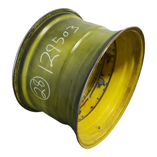 [NTS-129503] 18"W x 28"D, John Deere Yellow 8-Hole Formed Plate , 5" Offset