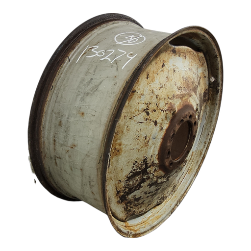 [NTS-130274] 16"W x 38"D, John Deere Yellow 9-Hole Stamped Plate , -8.88" Offset