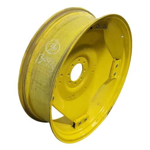 [130475] 11"W x 36"D, John Deere Yellow 8-Hole Rim with Clamp/U-Clamp (groups of 2 bolts)