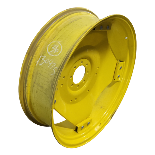[NTS-130475] 11"W x 36"D, John Deere Yellow 8-Hole Rim with Clamp/U-Clamp (groups of 2 bolts)