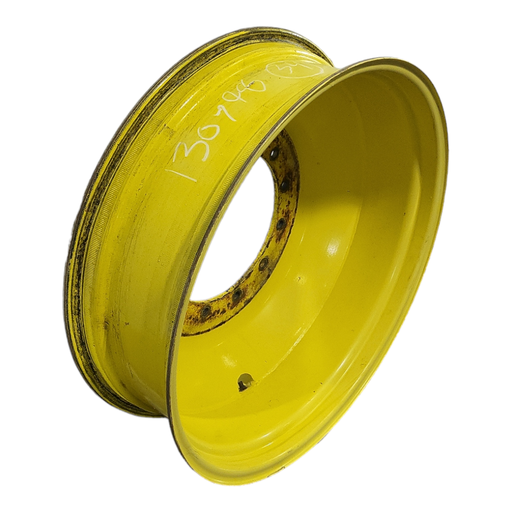 [NTS-130798] 10"W x 34"D, John Deere Yellow 12-Hole Formed Plate , -7" Offset