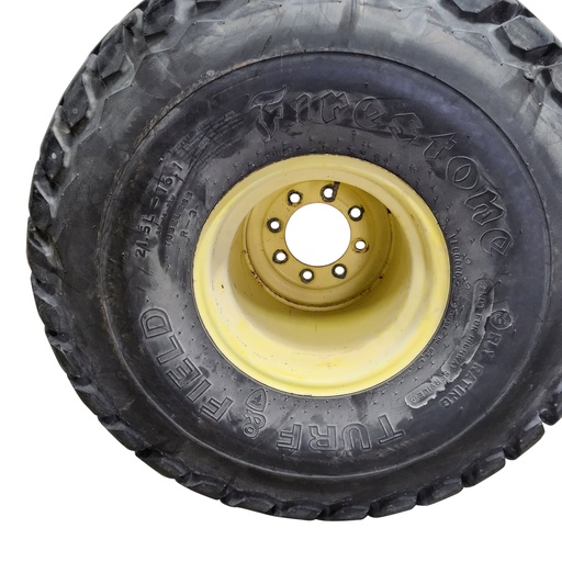 [NTS-130976] 18"W x 16.1"D, John Deere Yellow 6-Hole Implement , -4" Offset