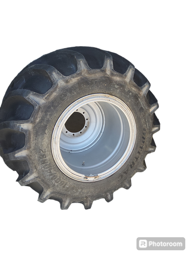 [51523410340761L/R] LSW1000/40R32 Goodyear Farm Optitrac R-1W on Silver Mist 10-Hole Formed Plate, 100%