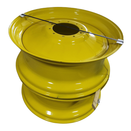 [NTS-131161] 16"W x 42"D, John Deere Yellow 10-Hole Formed Plate , -8" Offset