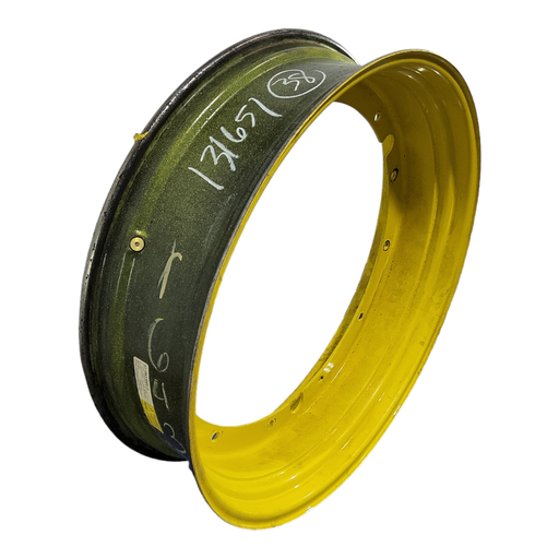 [NTS-131651] 10"W x 38"D, John Deere Yellow 12-Hole Stub Disc , 1.88" Offset