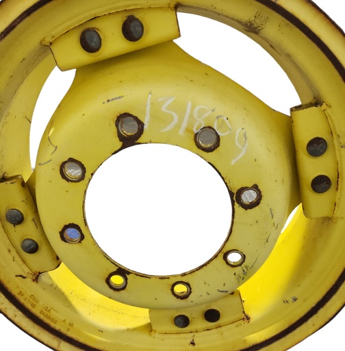 [NTS-131809] 8-Hole Clamp/Loop Style (groups of 2 bolts) Center for 24" Rim, John Deere Yellow