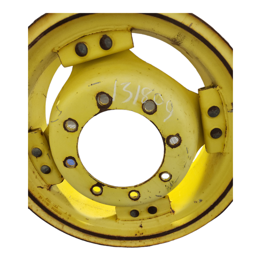 [NTS-131809] 8-Hole Rim with Clamp/Loop Style (groups of 2 bolts) Center for 24" Rim, John Deere Yellow