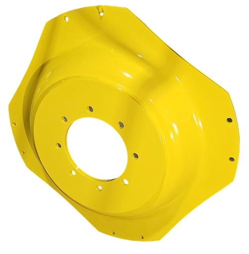 [NTS-132625] 8-Hole Waffle Disc (Groups of 3 Bolts) Center for 38"-54" Rim, John Deere Yellow