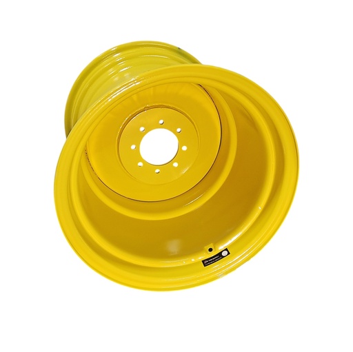 [133041] 25"W x 26"D, John Deere Yellow 8-Hole Formed Plate