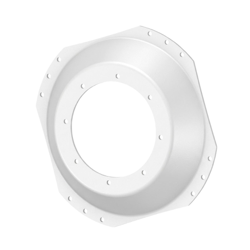 [74886] 8-Hole Waffle Disc (Groups of 3 Bolts) Center for 34" Rim, Ford / New Holland White
