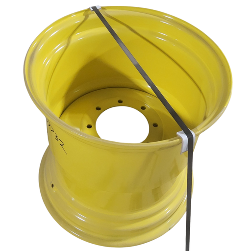 [137732] 25"W x 26"D, John Deere Yellow 8-Hole Formed Plate , -0.5" Offset