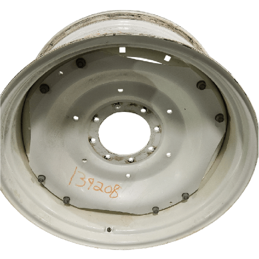 [139208] 8-Hole Waffle Wheel (Groups of 2 bolts) Center for 34" Rim, New Holland White