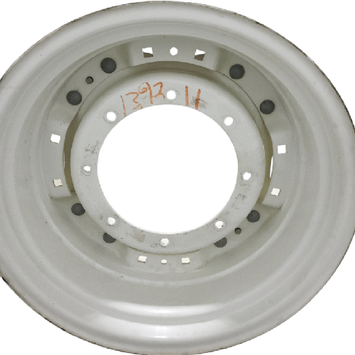 [139211] 8-Hole Waffle Wheel (Groups of 2 bolts) Center for 24" Rim, New Holland White