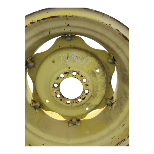 [139217] 8-Hole Rim with Clamp/Loop Style Center for 28" Rim, John Deere Yellow