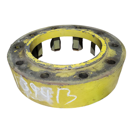 [139413] 10-Hole 4"L Combine Dolly Dual Spacer, John Deere Yellow