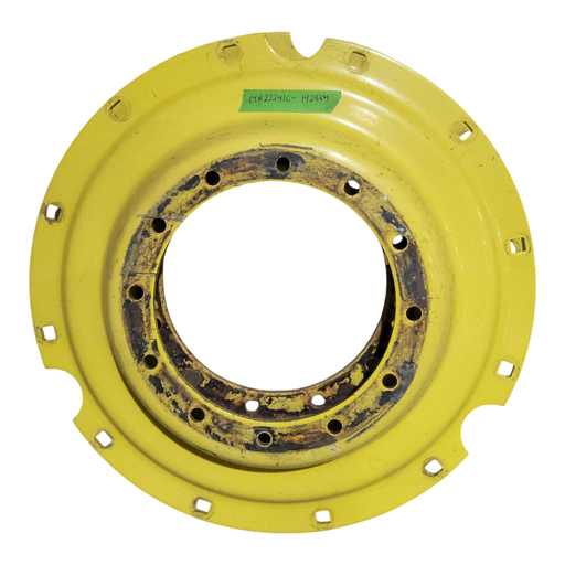 [NTS-142884] 12-Hole Stub Disc Center for 38"-54" Rim, John Deere Yellow