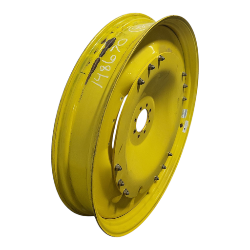 [NTS-148670] 8"W x 48"D, John Deere Yellow 12-Hole Waffle Wheel (Groups of 3 bolts)