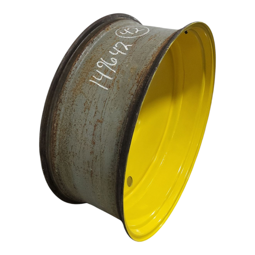 [NTS-149642] 16"W x 42"D, John Deere Yellow 10-Hole Formed Plate , -6.38" Offset