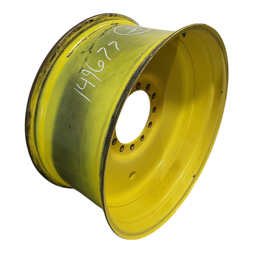 [NTS-149677] 18"W x 38"D, John Deere Yellow 12-Hole Formed Plate Sprayer , -1.62" Offset