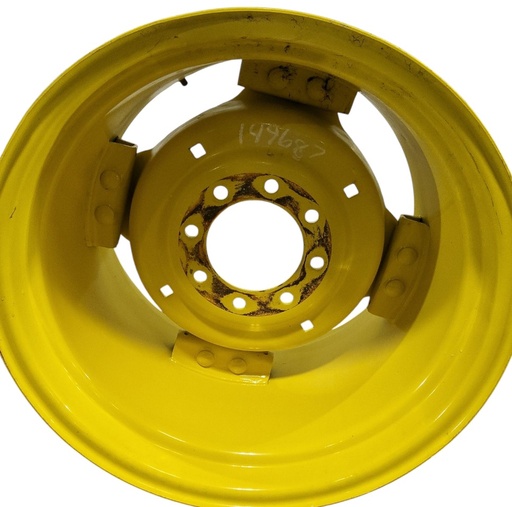 [NTS-149687] 8-Hole Rim with Clamp/U-Clamp (groups of 2 bolts) Center for 24" Rim, John Deere Yellow