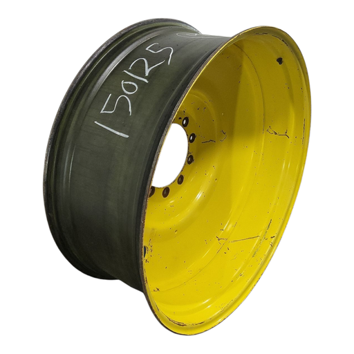 [NTS-150125] 16"W x 42"D, John Deere Yellow 10-Hole Formed Plate , -6.88" Offset