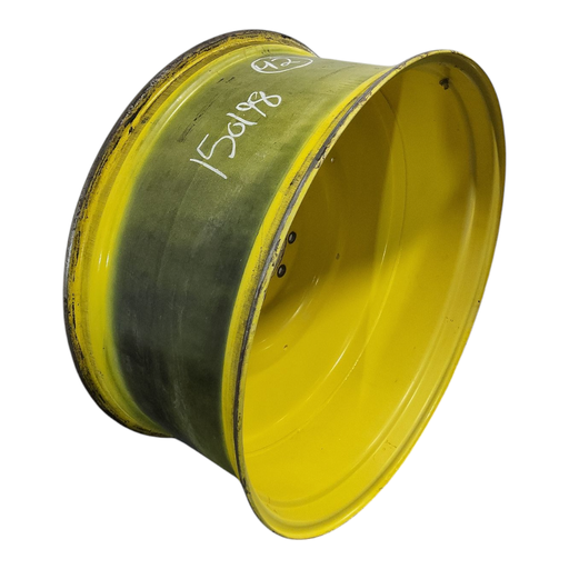 [NTS-150198] 18"W x 42"D, John Deere Yellow 10-Hole Formed Plate , -9.12" Offset