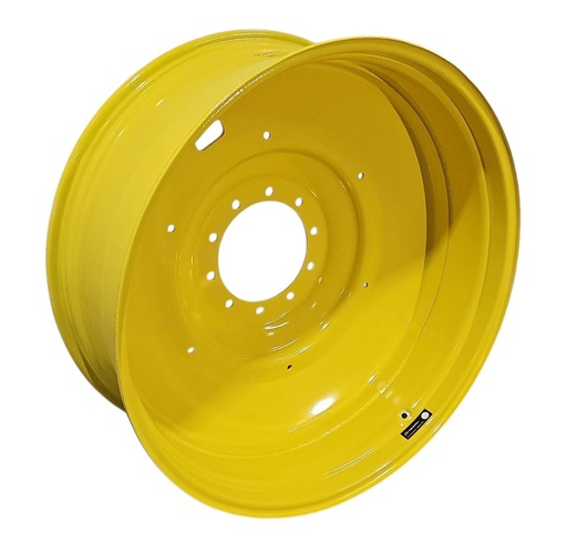 [NTS-150576] 16"W x 42"D, John Deere Yellow 10-Hole Formed Plate , -6.81" Offset