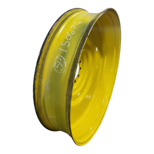 [NTS-150676] 12"W x 54"D, John Deere Yellow 10-Hole Formed Plate , -9.25" Offset