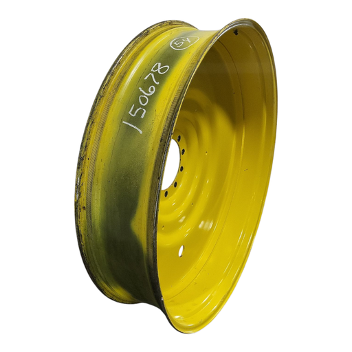 [NTS-150678] 12"W x 54"D, John Deere Yellow 10-Hole Formed Plate , -9.25" Offset