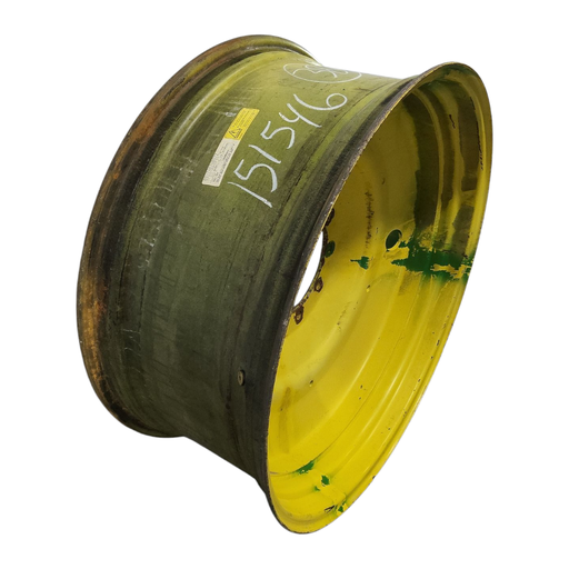 [NTS-151546] 16"W x 38"D, John Deere Yellow 10-Hole Formed Plate , -3.25" Offset