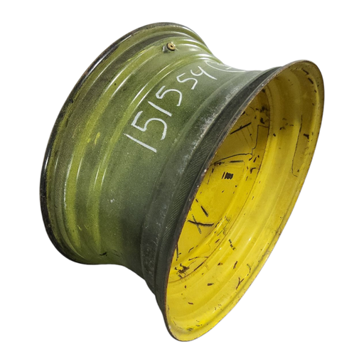 [NTS-151554] 15"W x 30"D, John Deere Yellow 8-Hole Formed Plate , 2" Offset