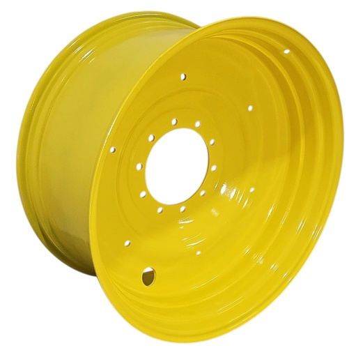 [NTS-151743] 18"W x 38"D, John Deere Yellow 10-Hole Formed Plate , -3.25" Offset